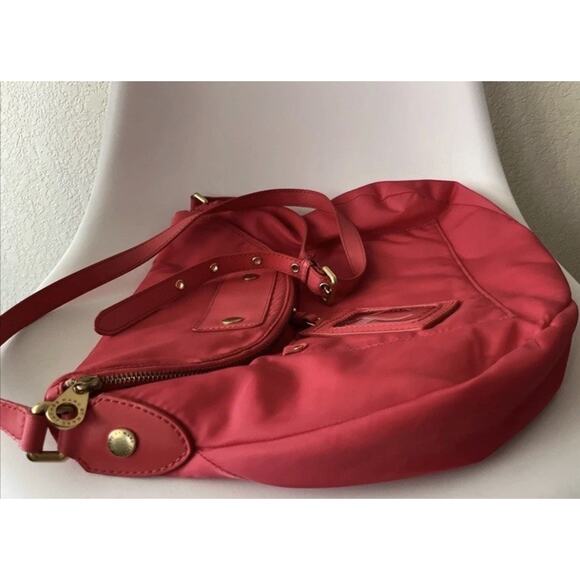 Marc by Marc Jacobs Bag Nylon Natasha Large Crossbody Shoulder Pink Watermelon - Picture 10 of 16